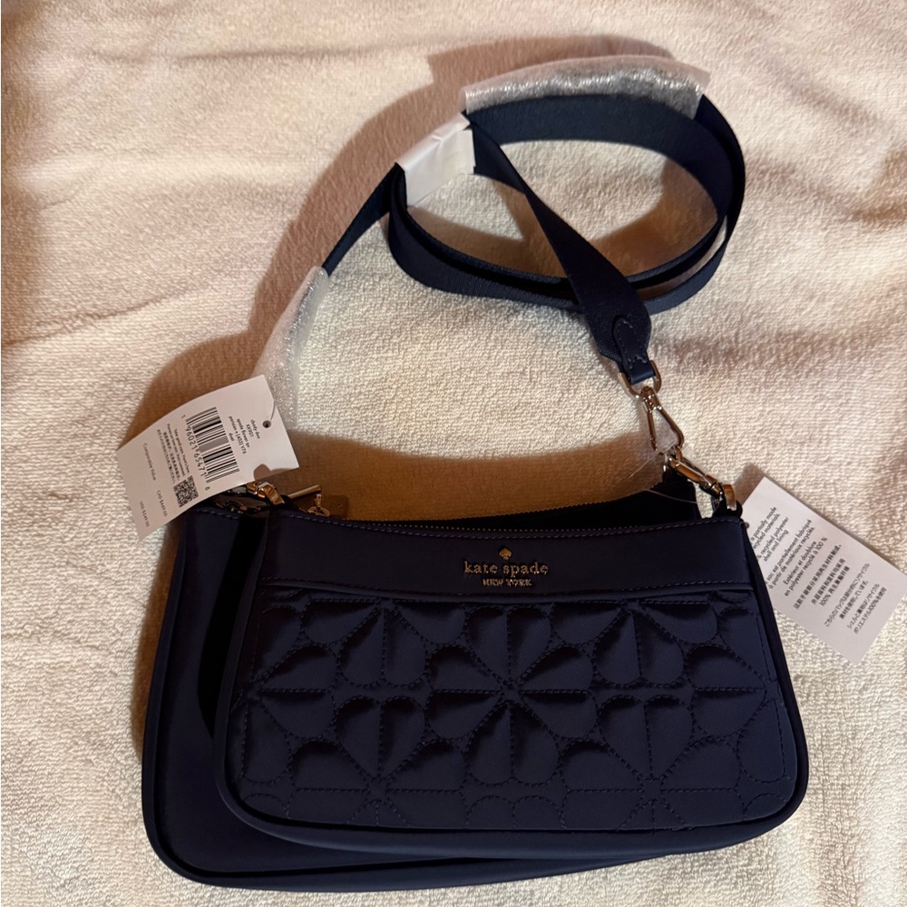 Kate Spade Navy Quilted Crossbody Bag